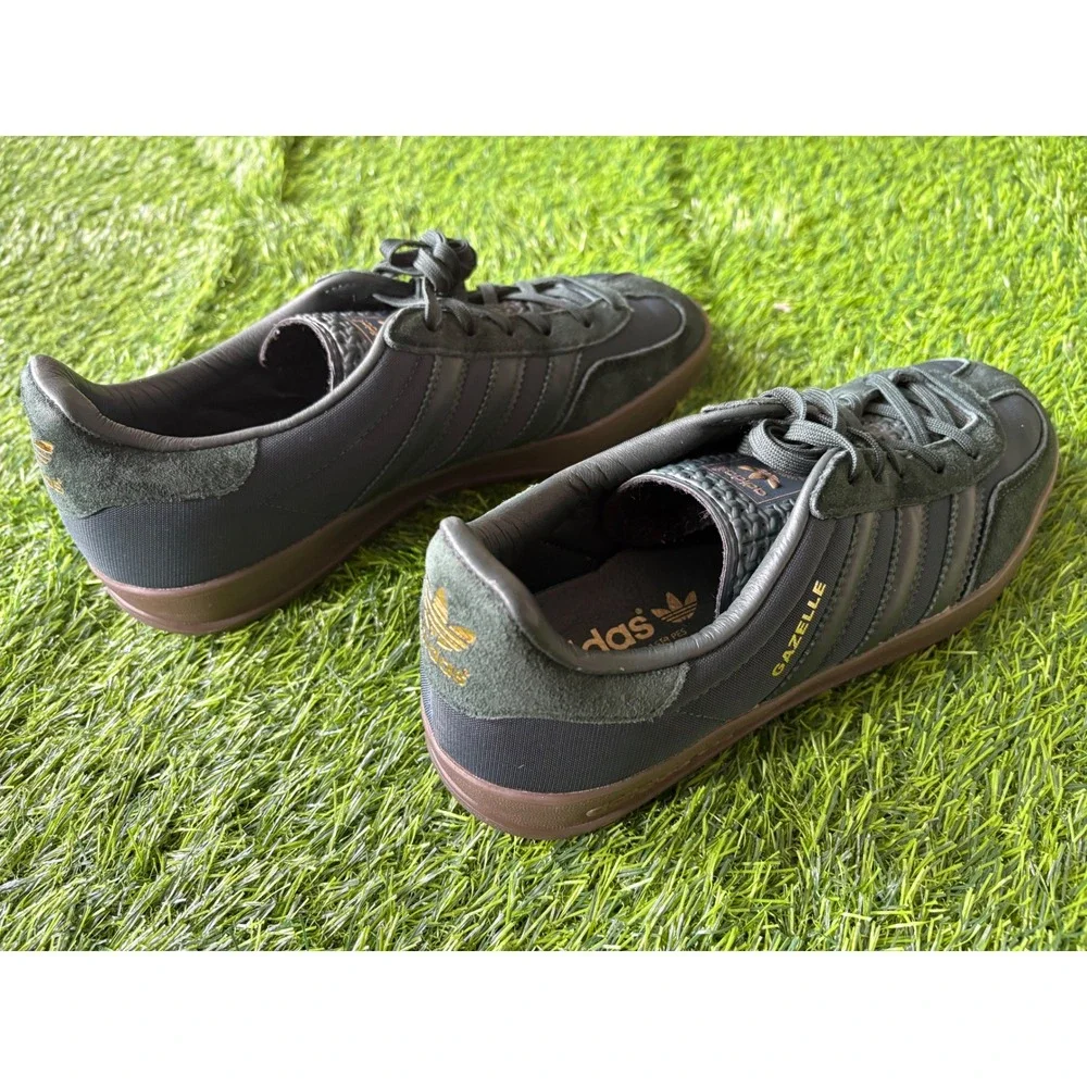 Adidas Gazelle Indoor Shadow Green Gum Sole Sneakers H06272 Mens 7